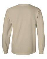 Gildan Ultra Cotton Long Sleeve T-Shirt Close Up Detail