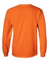 Gildan Ultra Cotton Long Sleeve T-Shirt Close Up Detail