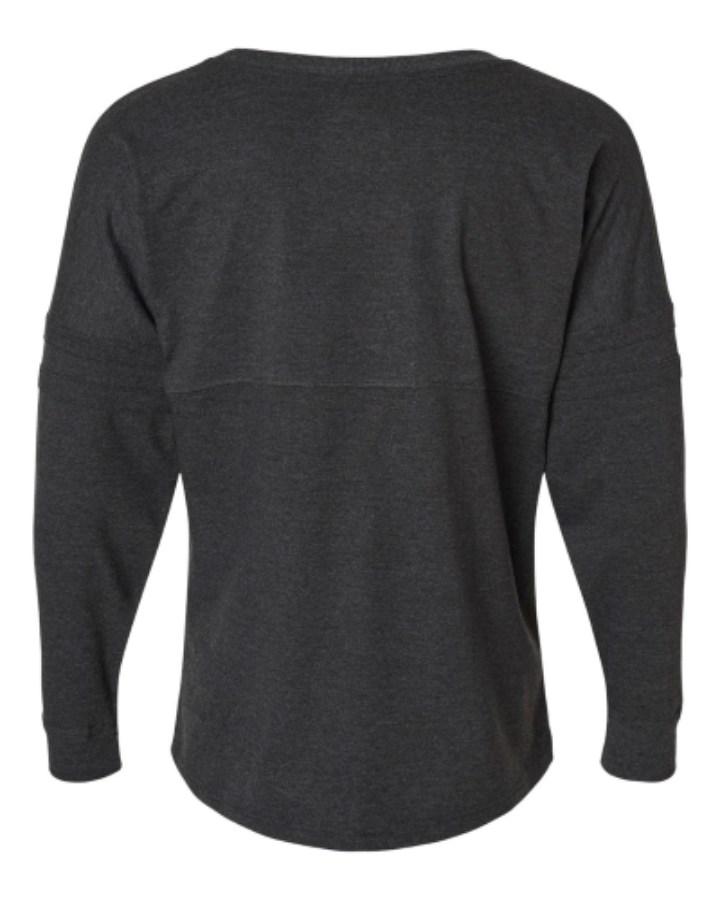 Boxercraft Women's Pom Pom Long Sleeve Jersey T-Shirt Perspective View