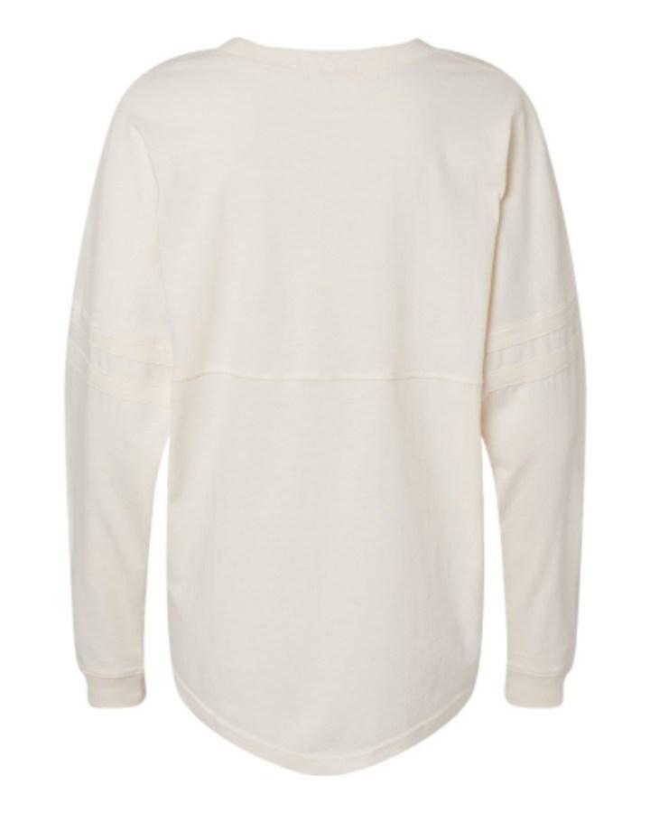 Boxercraft Women's Pom Pom Long Sleeve Jersey T-Shirt Perspective View