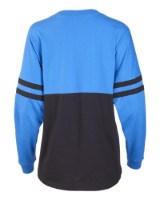 Boxercraft Women's Pom Pom Long Sleeve Jersey T-Shirt Feature Close-up