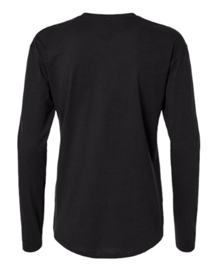 Next Level Women's Cotton Long Sleeve Shirt Close Up Detail