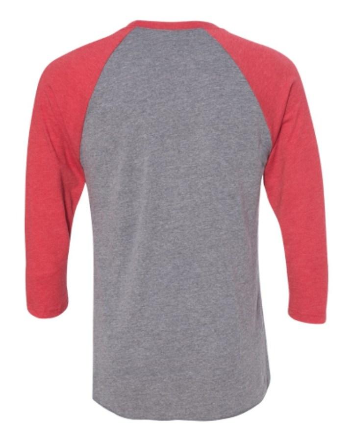 Next Level Triblend 3/4 Raglan T-Shirt Close Up Detail