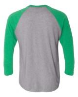Next Level Triblend 3/4 Raglan T-Shirt Close Up Detail