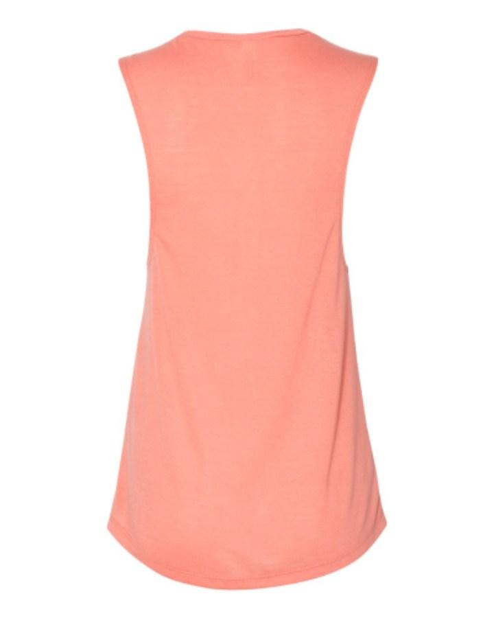 BELLA + CANVAS Women's Flowy Scoop Muscle Tank Perspective View