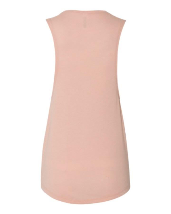 BELLA + CANVAS Women's Flowy Scoop Muscle Tank Feature Close-up