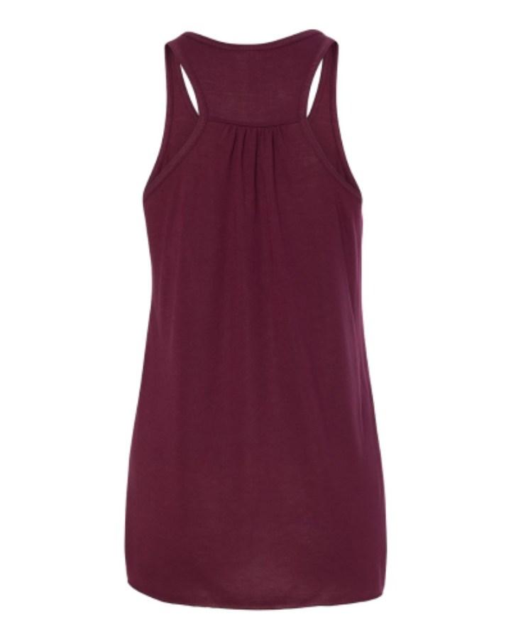 BELLA + CANVAS Women's Flowy Racerback Tank Close Up Detail
