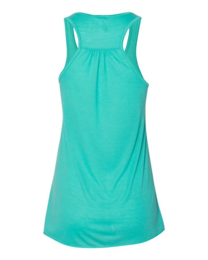 BELLA + CANVAS Women's Flowy Racerback Tank Close Up Detail