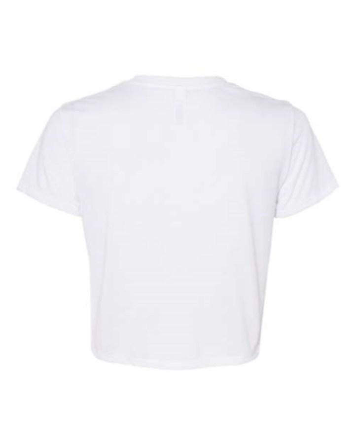 BELLA + CANVAS Women's Flowy Crop Tee Feature Close-up