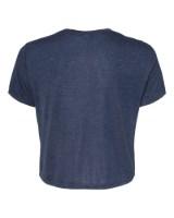 BELLA + CANVAS Women's Flowy Crop Tee Close Up Detail