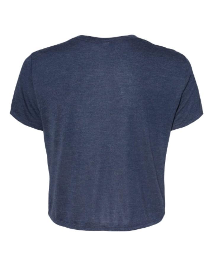BELLA + CANVAS Women's Flowy Crop Tee Close Up Detail