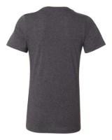 BELLA + CANVAS Women's Relaxed Fit Heather CVC Tee Close Up Detail