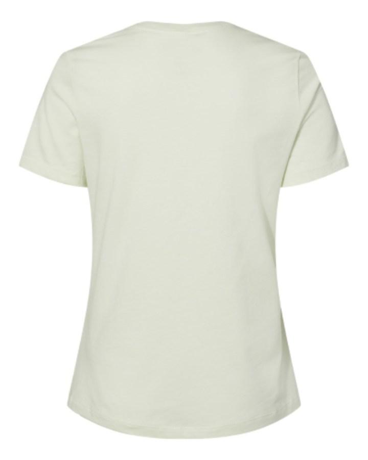 BELLA + CANVAS Women's Relaxed Jersey Tee Close Up Detail