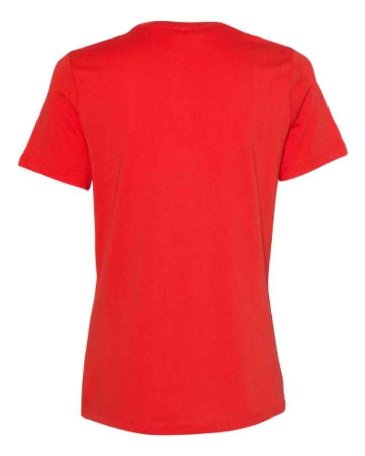 BELLA + CANVAS Women's Relaxed Jersey Tee Close Up Detail