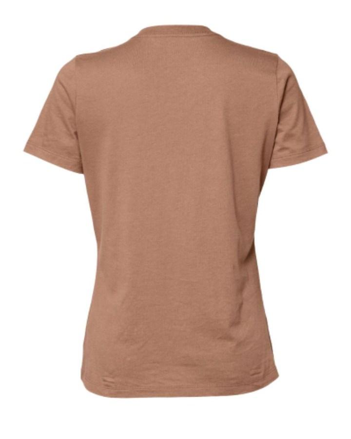 BELLA + CANVAS Women's Relaxed Jersey Tee Close Up Detail
