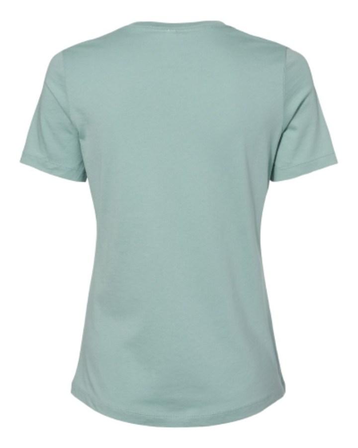 BELLA + CANVAS Women's Relaxed Jersey Tee Close Up Detail