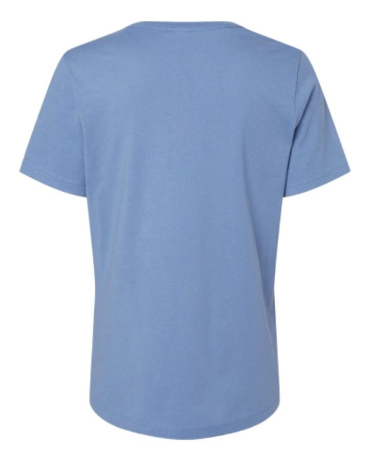 BELLA + CANVAS Women's Relaxed Jersey Tee Close Up Detail