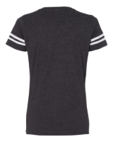 LAT Women's Football V-Neck Fine Jersey Tee Additional Angle