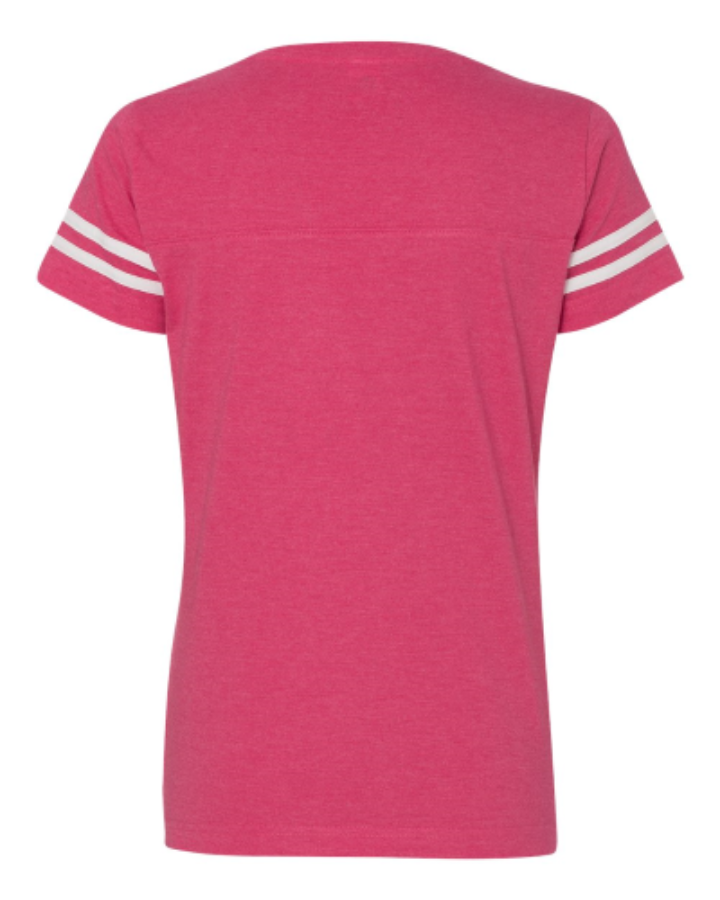 LAT Women's Football V-Neck Fine Jersey Tee Alternate View