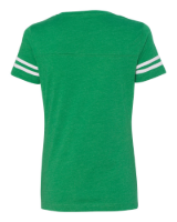 LAT Women's Football V-Neck Fine Jersey Tee Additional Angle