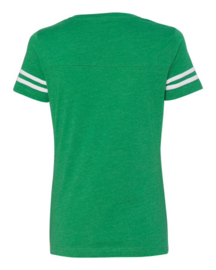 LAT Women's Football V-Neck Fine Jersey Tee Additional Angle