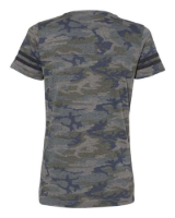 LAT Women's Football V-Neck Fine Jersey Tee Feature Close-up