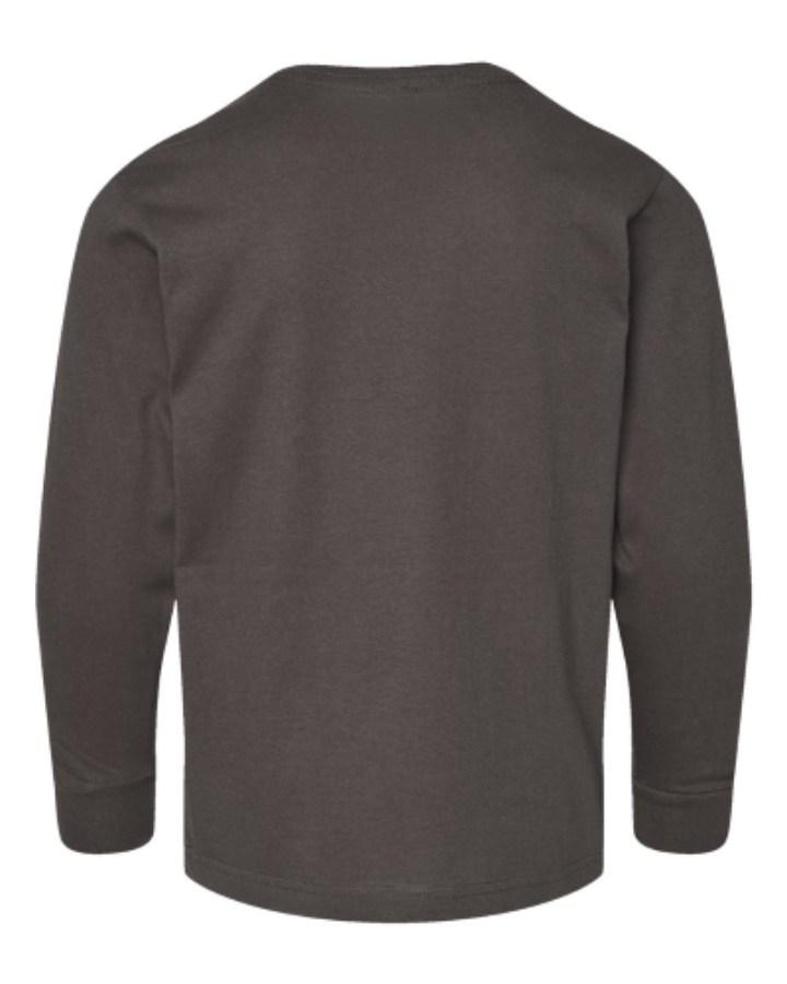 LAT Youth Fine Jersey Long Sleeve Tee Close Up Detail