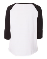 LAT Curvy Collection Women's Baseball 3/4 Sleeve Tee Additional Angle