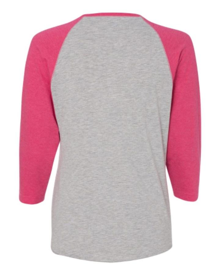 LAT Women's Baseball Fine Jersey 3/4 Sleeve Tee Additional view