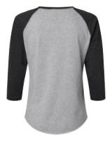 LAT Women's Baseball Fine Jersey 3/4 Sleeve Tee Additional Angle