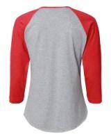 LAT Women's Baseball Fine Jersey 3/4 Sleeve Tee Alternate View