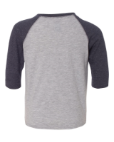 Rabbit Skins Toddler Baseball Jersey 3/4 Sleeve Tee Close Up Detail