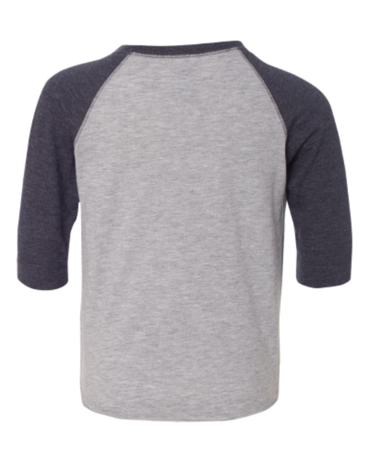 Rabbit Skins Toddler Baseball Jersey 3/4 Sleeve Tee Close Up Detail