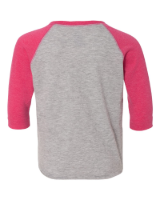 Rabbit Skins Toddler Baseball Jersey 3/4 Sleeve Tee Additional view