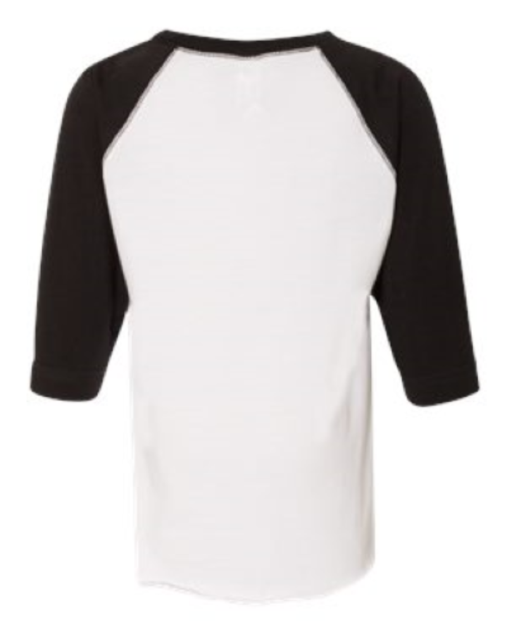 Rabbit Skins Toddler Baseball Jersey 3/4 Sleeve Tee Close Up Detail