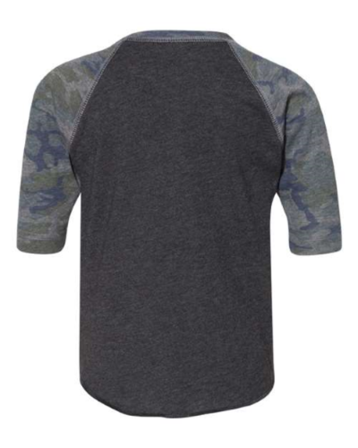 Rabbit Skins Toddler Baseball Jersey 3/4 Sleeve Tee Perspective View