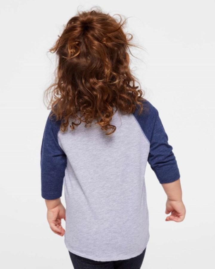 Picture of Rabbit Skins Toddler Baseball Jersey 3/4 Sleeve Tee