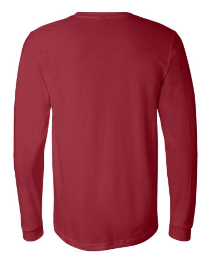 BELLA + CANVAS Jersey Long Sleeve Tee Close Up Detail