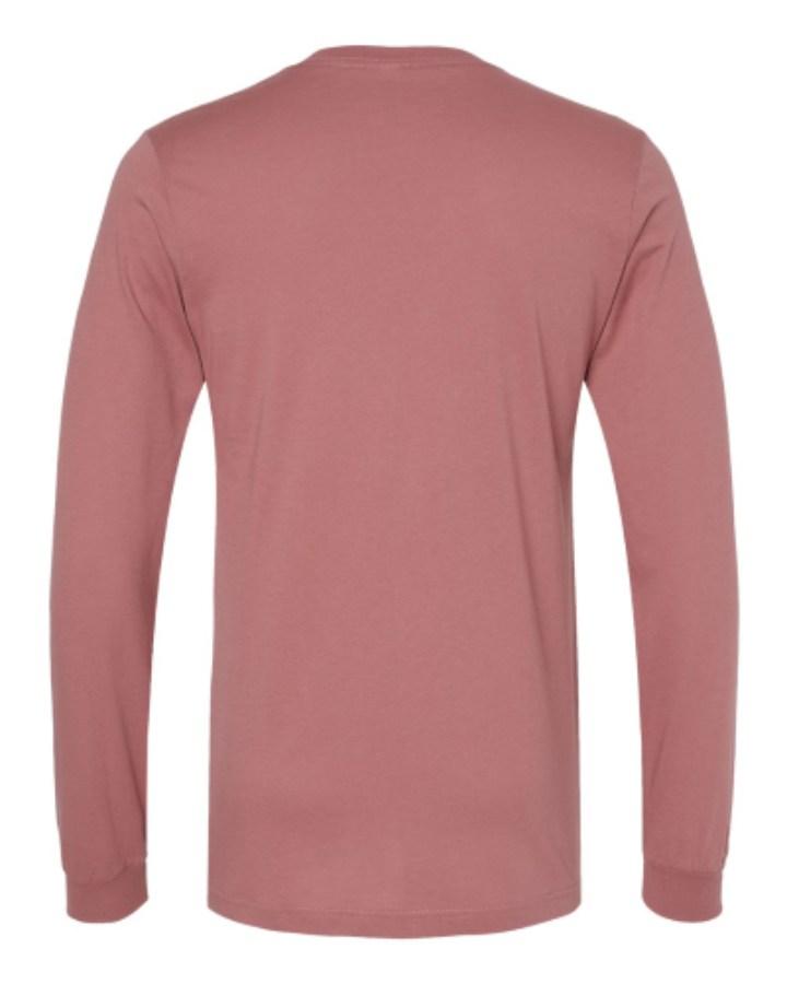 BELLA + CANVAS Jersey Long Sleeve Tee Close Up Detail