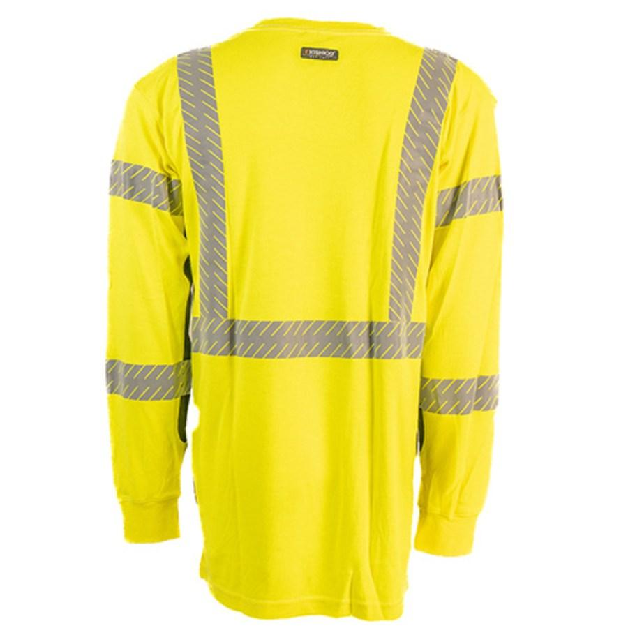 Kishigo Black Series Class 3 Flame Resistant Long Sleeve T-Shirt Close Up Detail