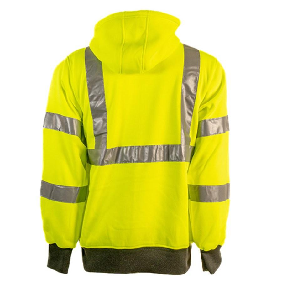 Tingley Class 3 Black Pocket Full-Zip Hooded Sweatshirt Perspective View