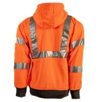 Tingley Class 3 Black Pocket Full-Zip Hooded Sweatshirt Feature Close-up