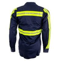 Red Kap Enhanced Visibility Long Sleeve Cotton Work Shirt Additional Angle