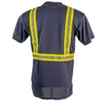 Portwest Iona Extra Enhanced Navy Hi-Vis T-Shirt Perspective View