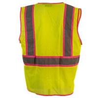 Delta Plus Class 2 Pink Trim Vest Feature Close-up