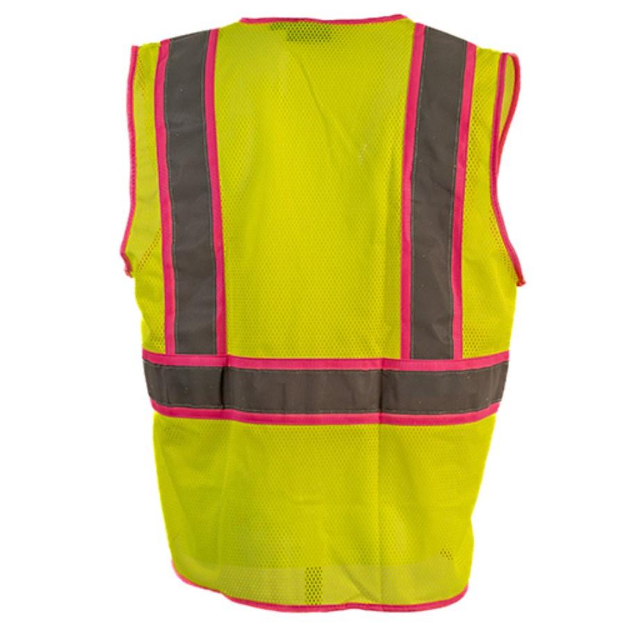Delta Plus Class 2 Pink Trim Vest Feature Close-up
