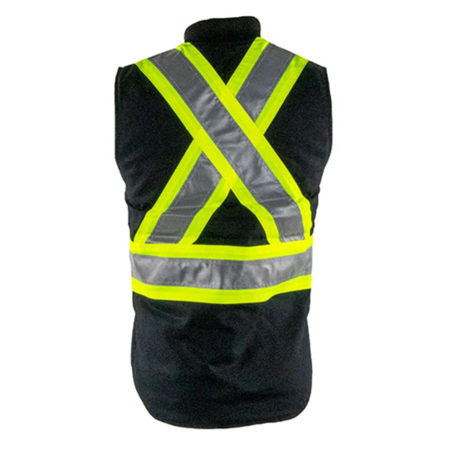 Tough Duck Safety Cotton Duck Safety Vest Close Up Detail