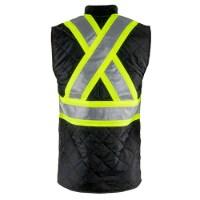 Tough Duck Safety Quilted Safety Vest Close Up Detail