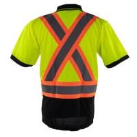Tough Duck Safety Short Sleeve Polo Shirt Perspective View
