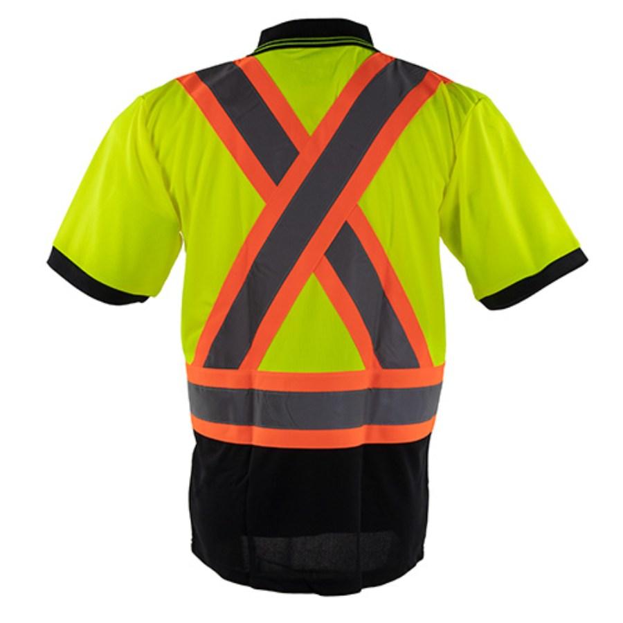 Tough Duck Safety Short Sleeve Polo Shirt Perspective View
